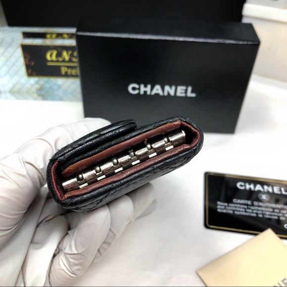 🔮SOLD🔮CHANEL classic flap quilted Matelasse CC 6 Key Holder Case lambskin - Picture 7 of 14